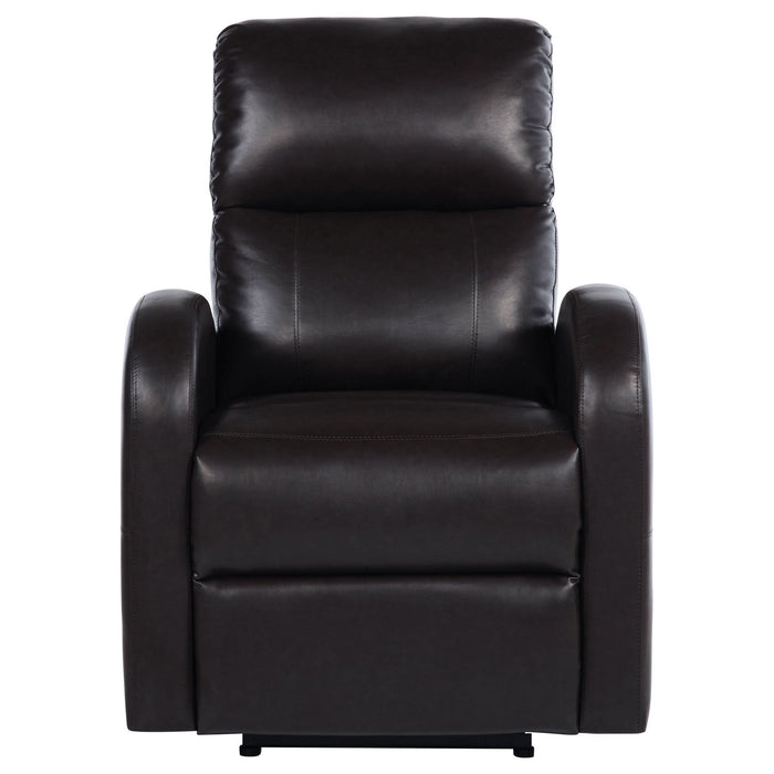 Grant Upholstered Power Recliner Chair Brown - Walo Furniture