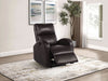 Grant Upholstered Power Recliner Chair Brown - Walo Furniture