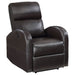 Grant Upholstered Power Recliner Chair Brown - Walo Furniture