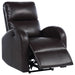 Grant Upholstered Power Recliner Chair Brown - Walo Furniture