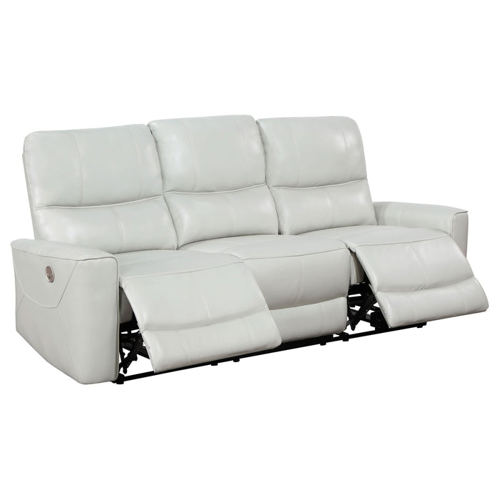 Greenfield 2 - piece Power Reclining Sofa Set Dove Grey - Walo Furniture