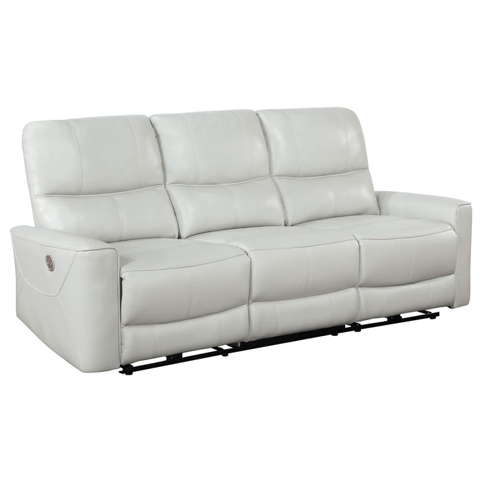 Greenfield 2 - piece Power Reclining Sofa Set Dove Grey - Walo Furniture