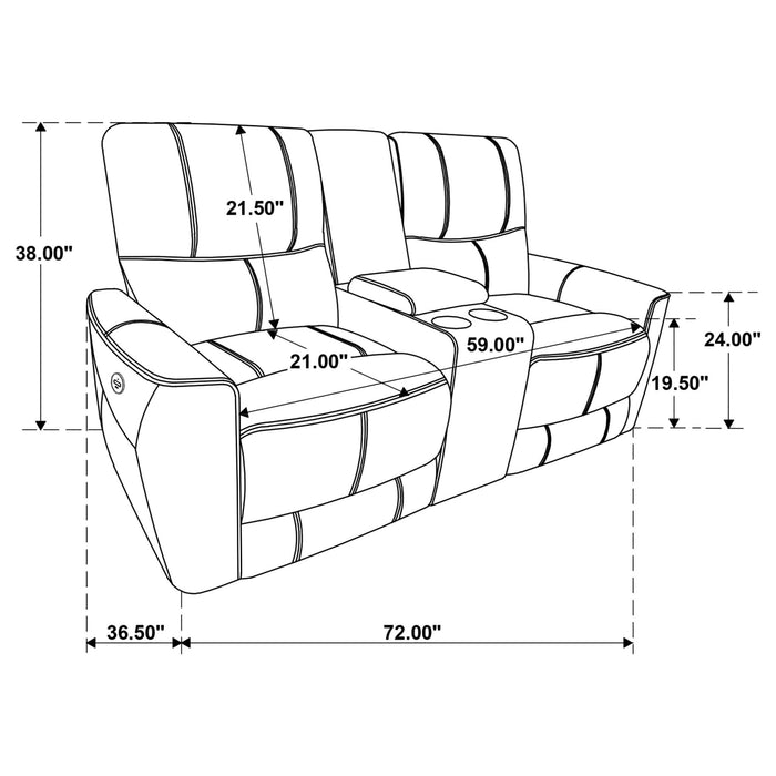 Greenfield 2 - piece Power Reclining Sofa Set Dove Grey - Walo Furniture