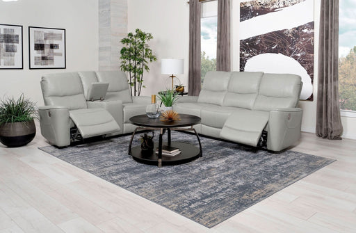 Greenfield 2 - piece Power Reclining Sofa Set Dove Grey - Walo Furniture