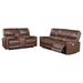 Greenfield 2 - piece Power Reclining Sofa Set Saddle Brown - Walo Furniture