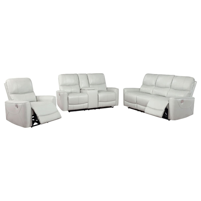 Greenfield 3 - piece Power Reclining Sofa Set Dove Grey - Walo Furniture