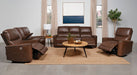 Greenfield 3 - piece Power Reclining Sofa Set Saddle Brown - Walo Furniture