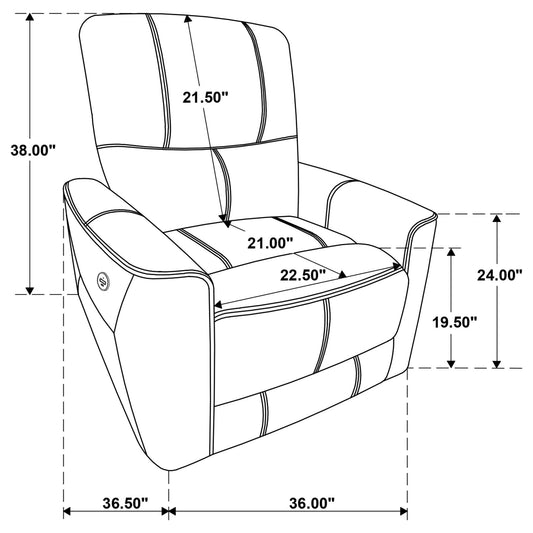 Greenfield 3 - piece Power Reclining Sofa Set Saddle Brown - Walo Furniture