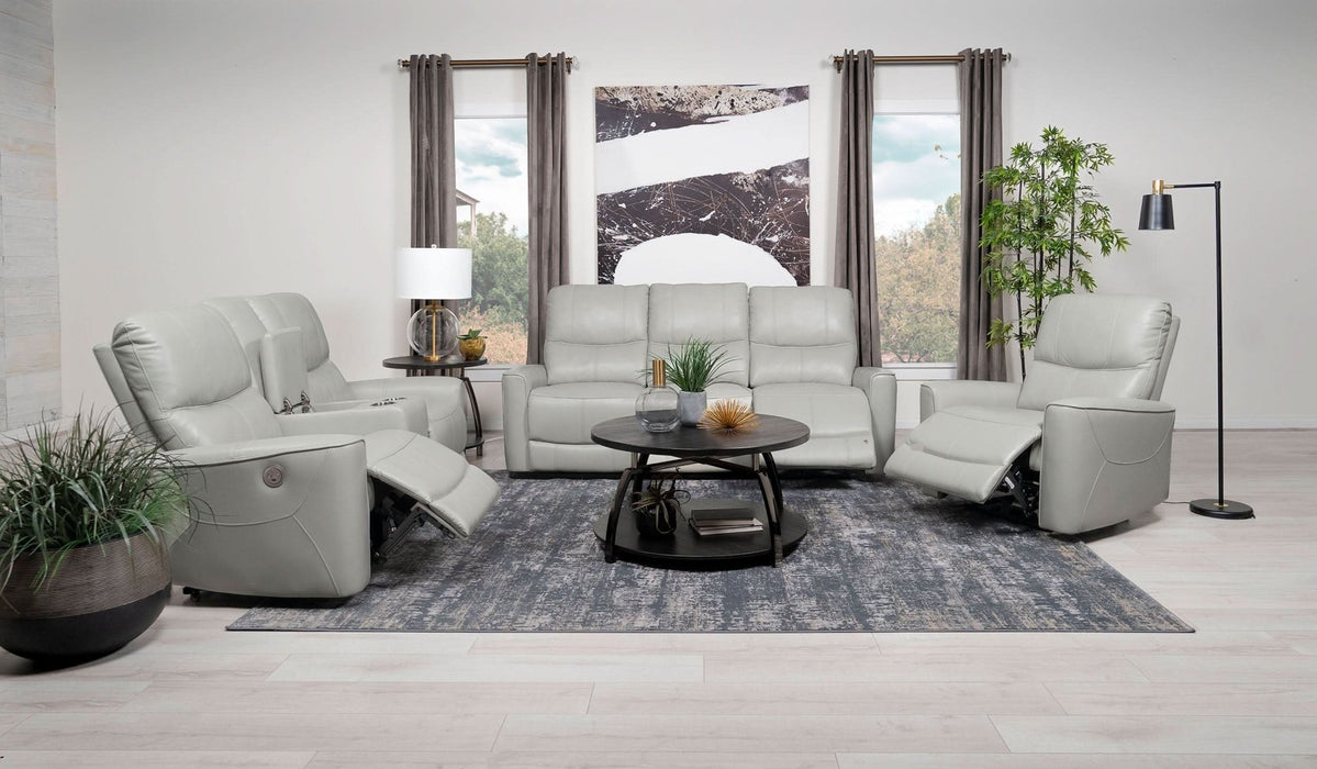 Greenfield Upholstered Power Recliner Chair Dove Grey - Walo Furniture