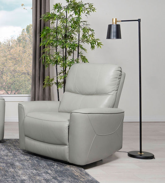 Greenfield Upholstered Power Recliner Chair Dove Grey - Walo Furniture