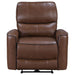 Greenfield Upholstered Power Recliner Chair Saddle Brown - Walo Furniture