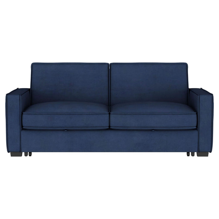 Gretchen Upholstered Convertible Sleeper Sofa Bed Navy Blue - Walo Furniture