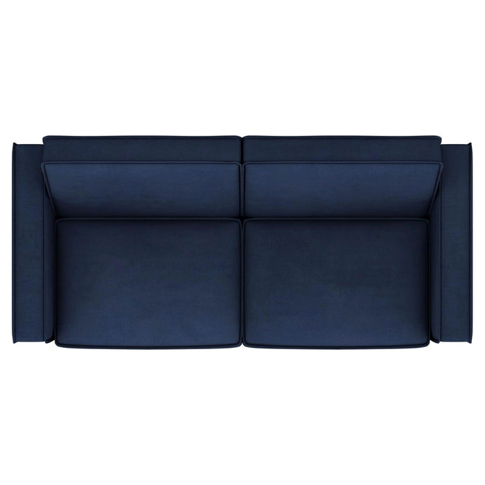 Gretchen Upholstered Convertible Sleeper Sofa Bed Navy Blue - Walo Furniture