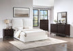 Gwendoline Upholstered Queen Panel Bed White - Walo Furniture