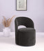 Harjo Velvet Upholstered Swivel Accent Chair Charcoal Grey - Walo Furniture