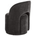 Harjo Velvet Upholstered Swivel Accent Chair Charcoal Grey - Walo Furniture