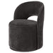 Harjo Velvet Upholstered Swivel Accent Chair Charcoal Grey - Walo Furniture