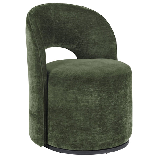 Harjo Velvet Upholstered Swivel Accent Chair Olive Green - Walo Furniture