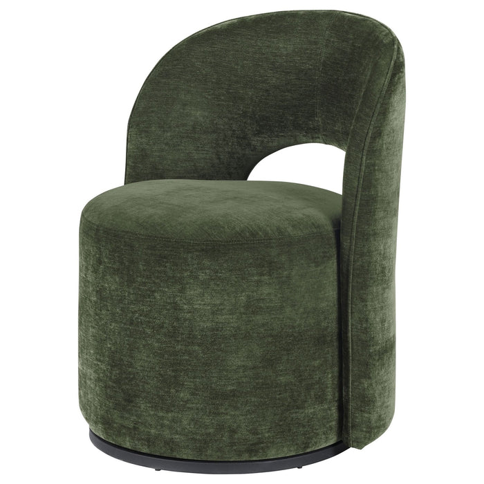 Harjo Velvet Upholstered Swivel Accent Chair Olive Green - Walo Furniture