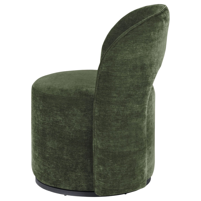 Harjo Velvet Upholstered Swivel Accent Chair Olive Green - Walo Furniture