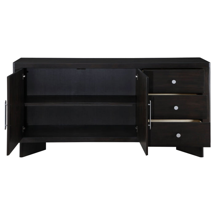 Hathaway 3 - drawer Sideboard Buffet Cabinet Acacia Brown - Walo Furniture