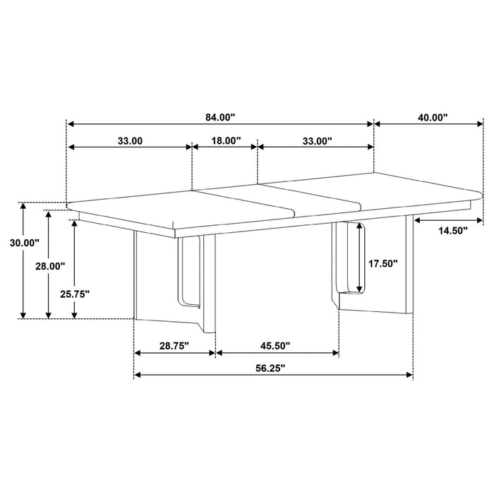 Hathaway 5 - piece Rectangular Dining Table Set Acacia Brown - Walo Furniture