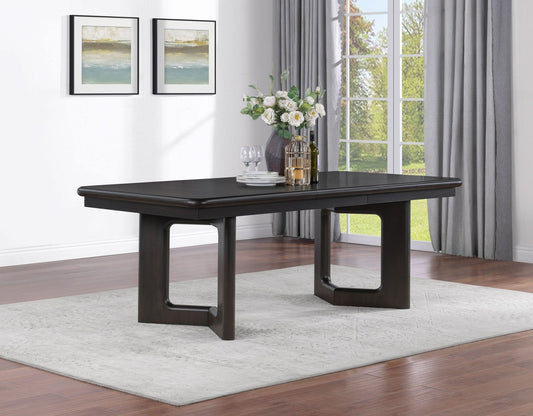 Hathaway 84 - inch Extension Leaf Dining Table Acacia Brown - Walo Furniture