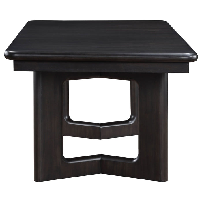 Hathaway 84 - inch Extension Leaf Dining Table Acacia Brown - Walo Furniture