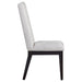 Hathaway Upholstered Dining Side Chair Cream (Set of 2) - Walo Furniture