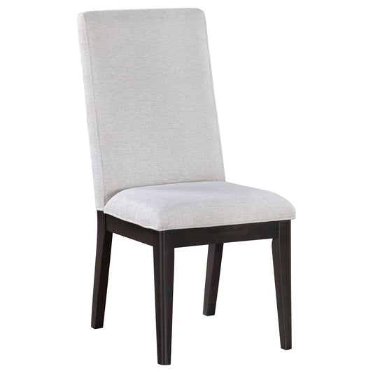 Hathaway Upholstered Dining Side Chair Cream (Set of 2) - Walo Furniture