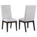 Hathaway Upholstered Dining Side Chair Cream (Set of 2) - Walo Furniture