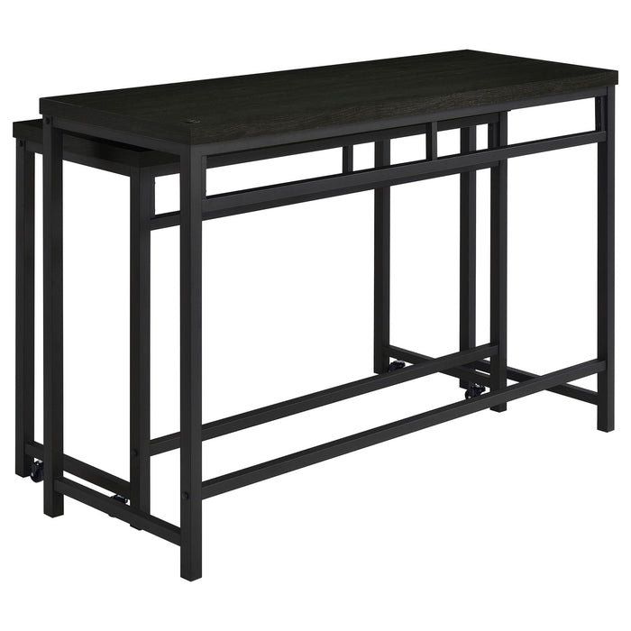 Hawes 4 - piece Multipurpose Counter Height Table Set Black - Walo Furniture