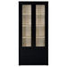 Hawthorne 4 - shelf Glass Door Cabinet with Drawers Black - Walo Furniture