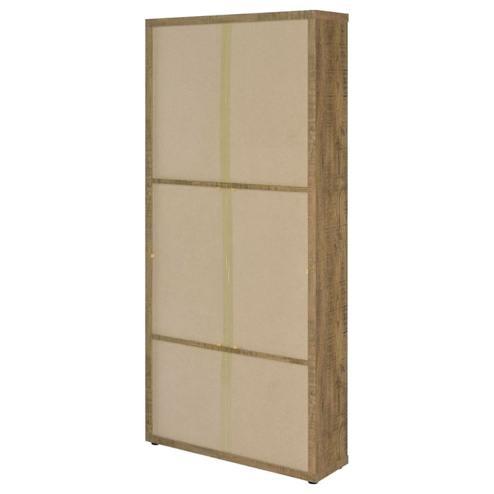 Hawthorne 4 - shelf Glass Door Tall Cabinet with Drawers Mango - Walo Furniture