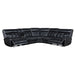 Hewitt Leather Upholstered Power Reclining Sectional Black - Walo Furniture