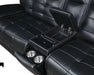 Hewitt Leather Upholstered Power Reclining Sectional Black - Walo Furniture