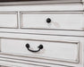 Hillcrest 9 - drawer Dresser with Mirror Distressed White - Walo Furniture