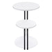 Hilly 3 - tier Round Accent Side Table White and Black - Walo Furniture