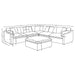 Hobson 6 - piece Upholstered Modular Sectional Sofa Ivory - Walo Furniture