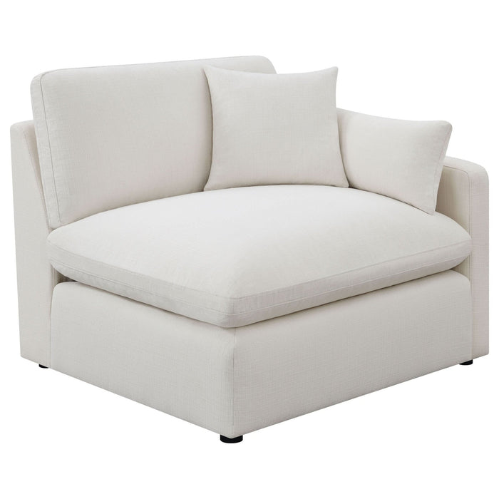 Hobson 6 - piece Upholstered Modular Sectional Sofa Ivory - Walo Furniture