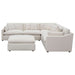 Hobson 6 - piece Upholstered Modular Sectional Sofa Ivory - Walo Furniture