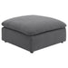 Hobson Square Upholstered Ottoman Charcoal - Walo Furniture