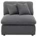 Hobson Upholstered Armless Chair Charcoal - Walo Furniture