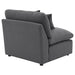 Hobson Upholstered Armless Chair Charcoal - Walo Furniture