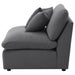 Hobson Upholstered Armless Chair Charcoal - Walo Furniture