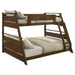 Holden Wood Veneer Twin Over Full Bunk Bed Walnut - Walo Furniture