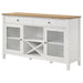 Hollis 2 - door Dining Sideboard Buffet Storage Cabinet White - Walo Furniture