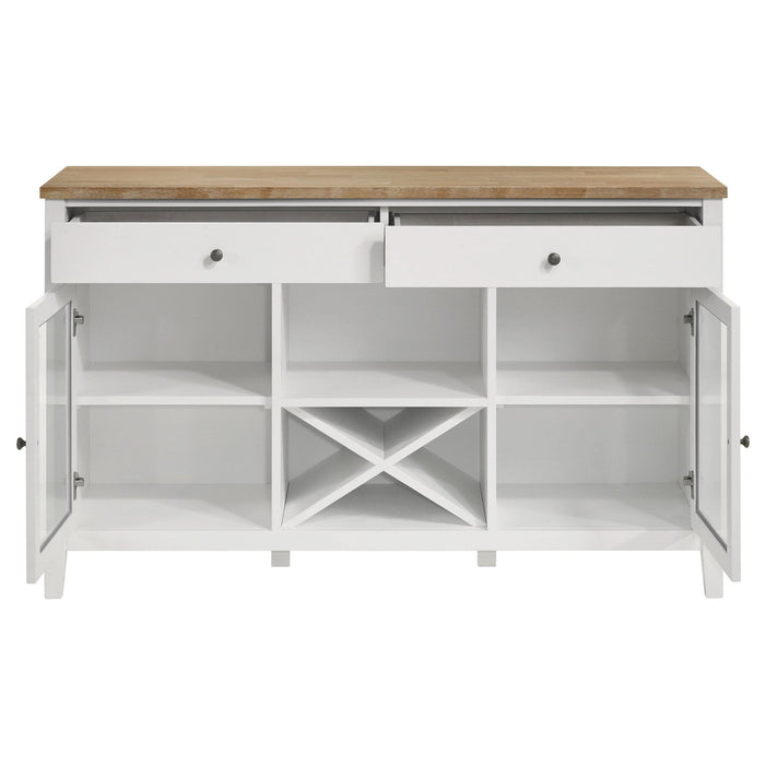 Hollis 2 - door Dining Sideboard Buffet Storage Cabinet White - Walo Furniture