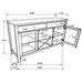 Hollis 2 - door Dining Sideboard Buffet Storage Cabinet White - Walo Furniture