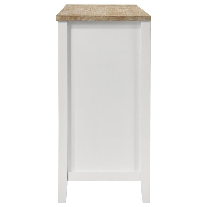 Hollis 2 - door Dining Sideboard Buffet Storage Cabinet White - Walo Furniture